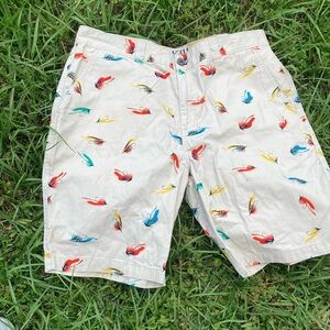 Colorful Fish Print Shorts